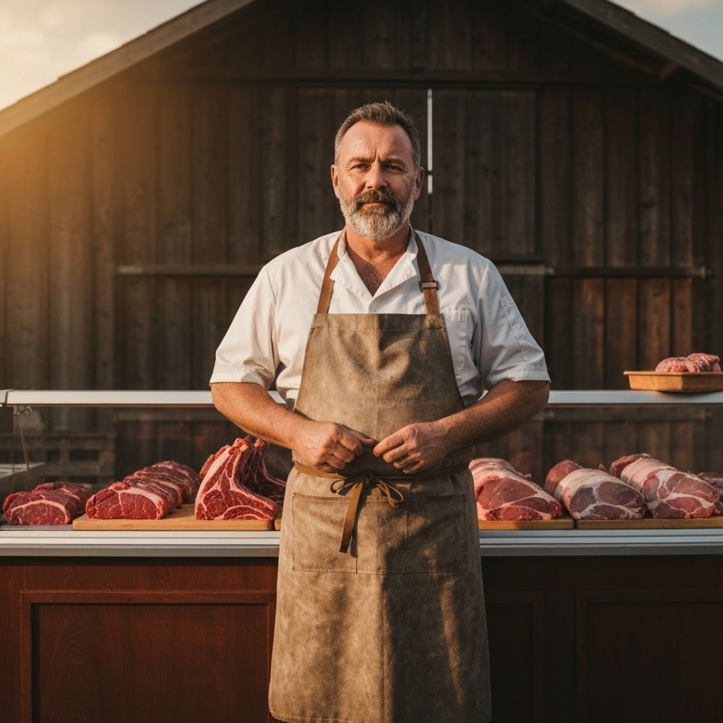 Our founder at the farm